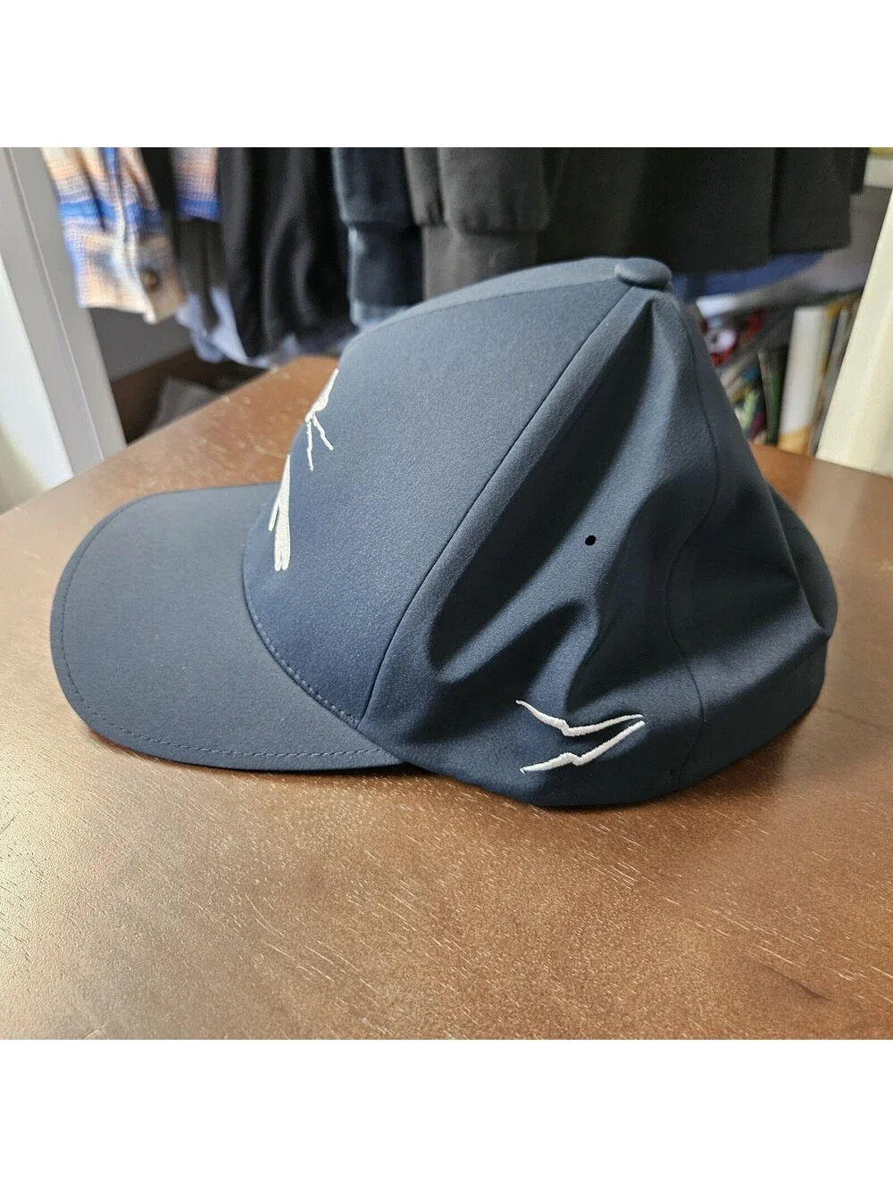 URT URT Seal Baseball Cap Hat Flexfit Delta Stretchy L/XL Navy Blue New w/o Tags